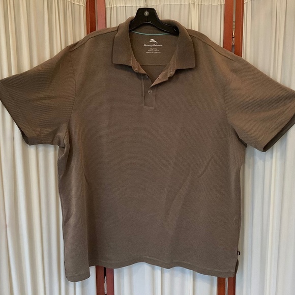 Tommy Bahama Mens Polo Shirt Short Sleeve Khaki Brown XXL/TTG - Picture 1 of 5
